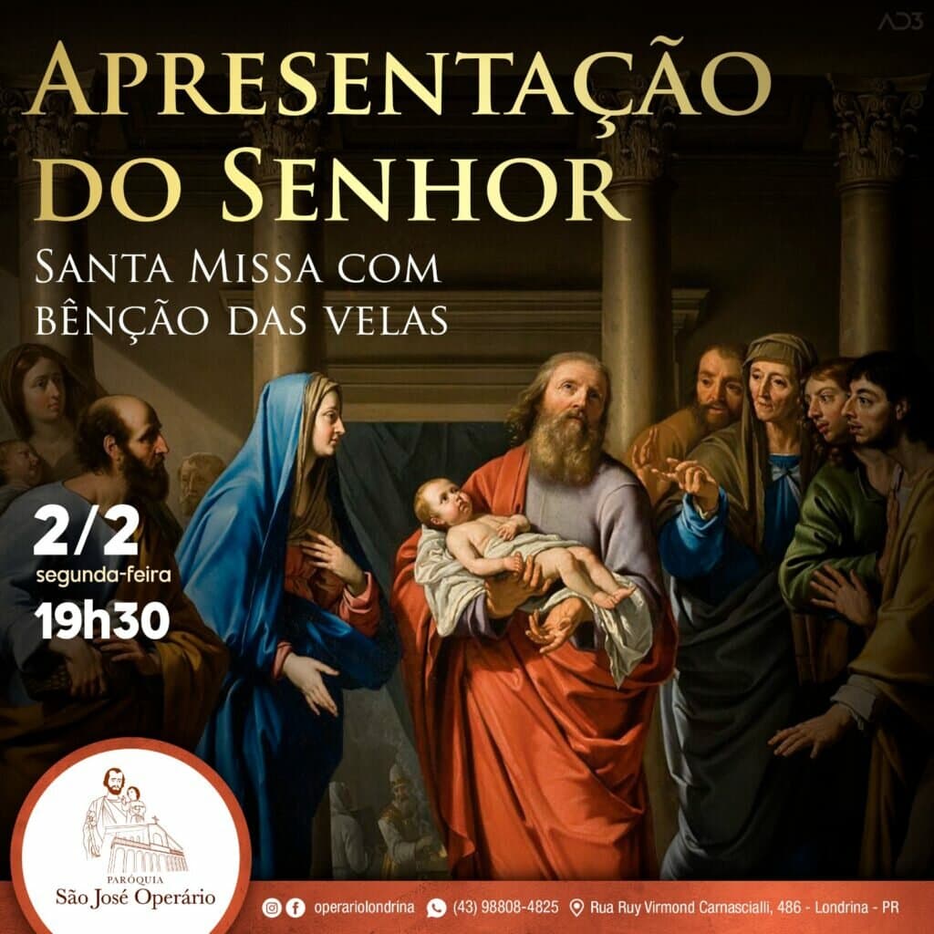 APRESENTAÇÃO DO SENHOR – benção das velas
